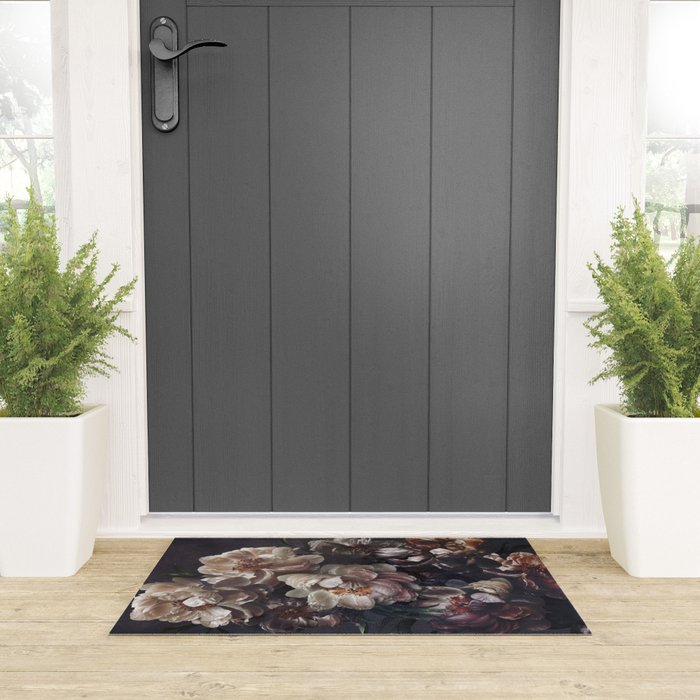 Midnight Peonies  Welcome Mat Gallery Image 3