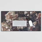 Midnight Peonies  Desk Mat Gallery Image 1