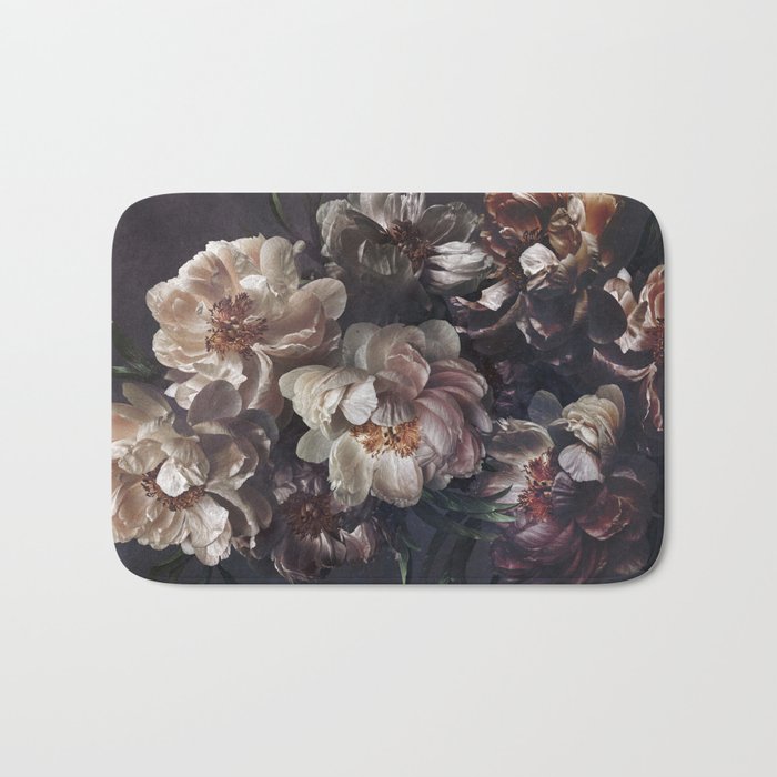 Midnight Peonies  Bath Mat Gallery Image 1
