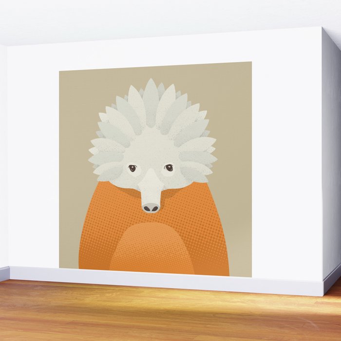 Whimsy Echidna, Animal Portrait Wall Mural Gallery Image 2