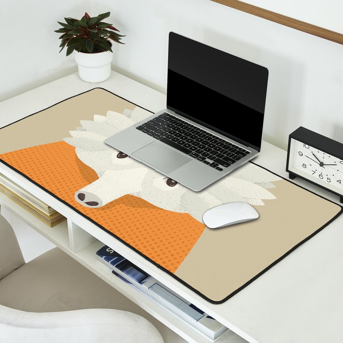 Whimsy Echidna, Animal Portrait Desk Mat Gallery Image 2