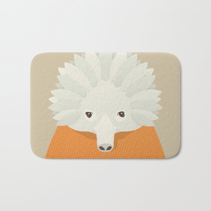 Whimsy Echidna, Animal Portrait Bath Mat Gallery Image 1