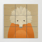 Whimsy Echidna, Animal Portrait Wood Wall Art Gallery Image 1