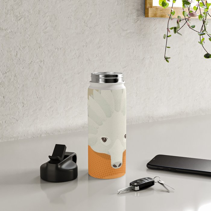 Whimsy Echidna, Animal Portrait Water Bottle Gallery Image 4