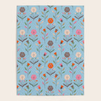 Folk Meadow - Vintage Floral Pattern Poster Gallery Image 4