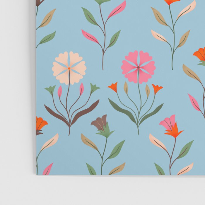 Folk Meadow - Vintage Floral Pattern Poster Gallery Image 3
