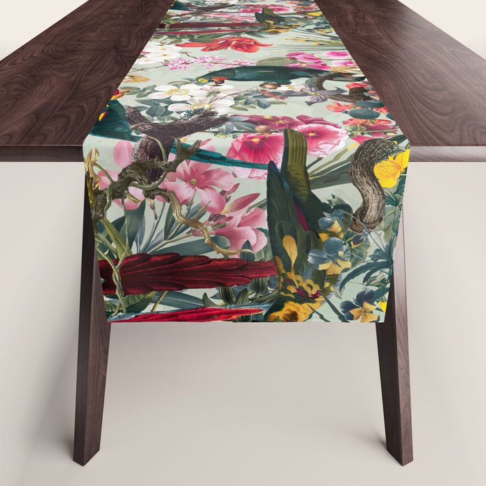 FLORAL AND BIRDS XXII Table Runner Gallery Image 1