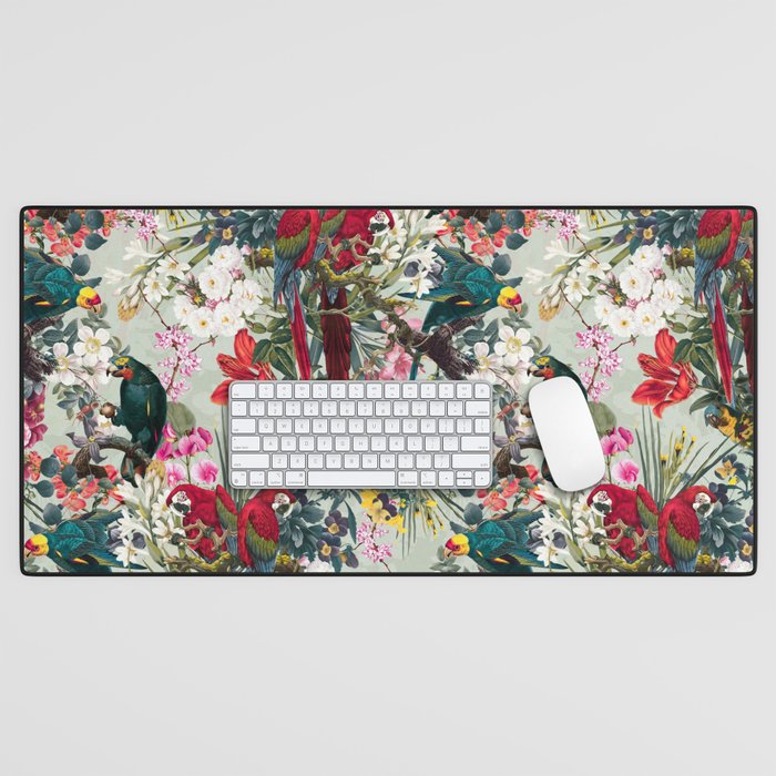 FLORAL AND BIRDS XXII Desk Mat Gallery Image 1