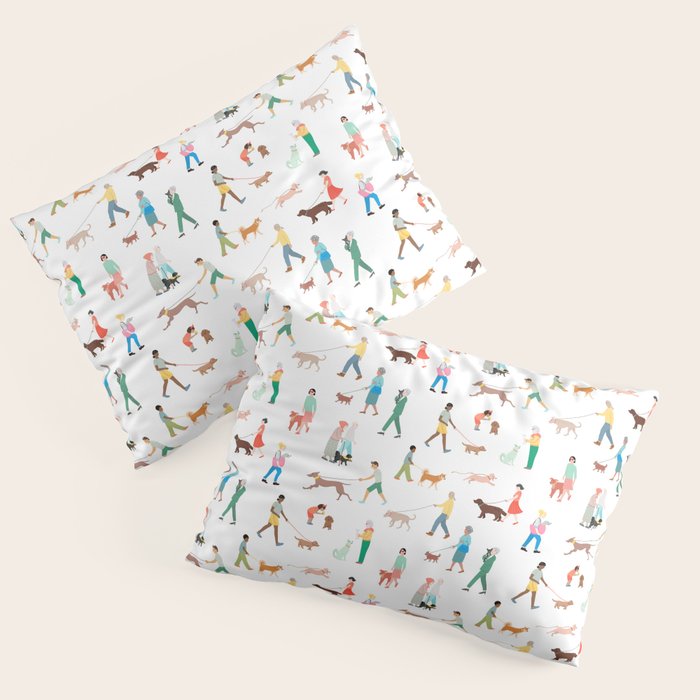 Walking Our Dogs Pillow Sham Gallery Image 3