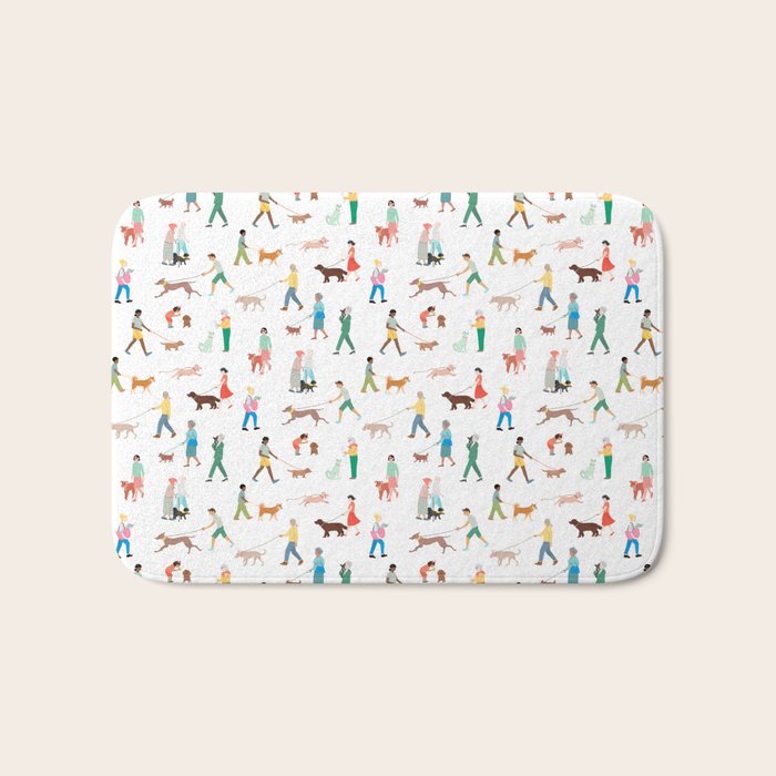 Walking Our Dogs Bath Mat Gallery Image 1