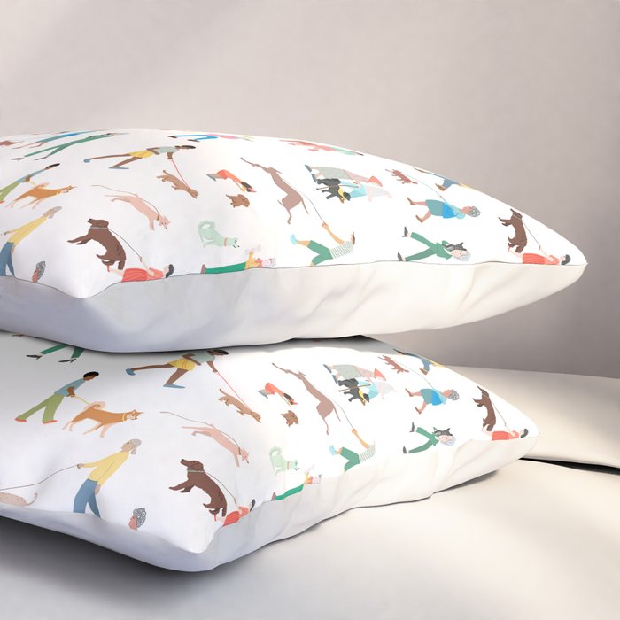 Walking Our Dogs Pillow Sham Gallery Image 3