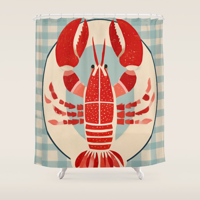 Lobster Lunch Shower Curtain Gallery Image 1