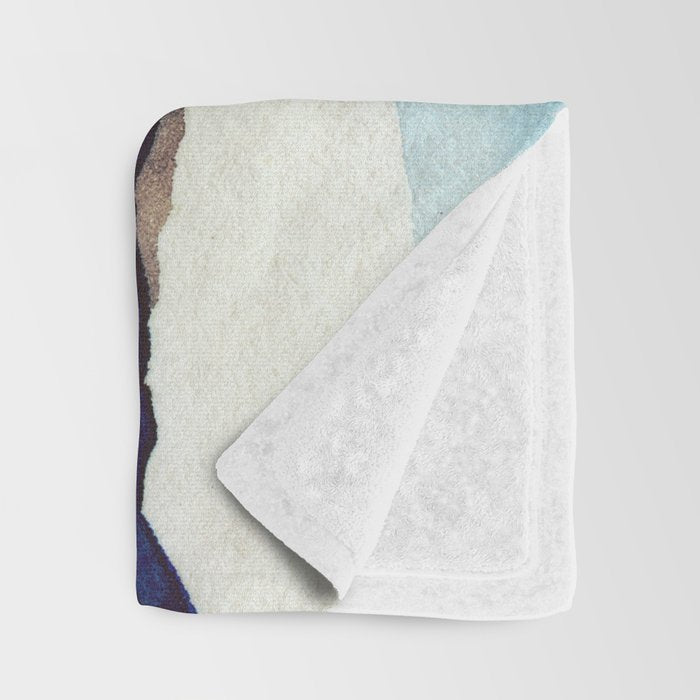 Cobalt Abstract Throw Blanket Gallery Image 3