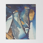 Cobalt Abstract Throw Blanket Gallery Image 2
