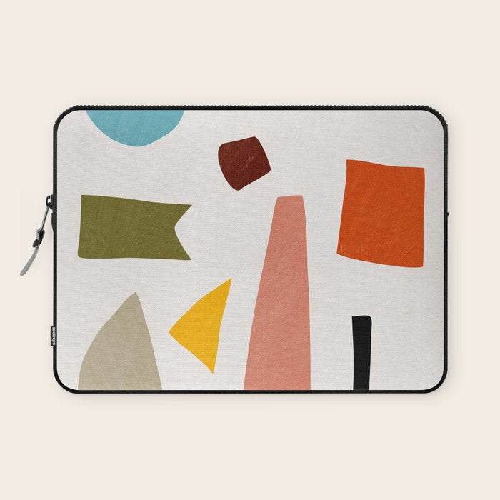 Colorful Rich Pastels Tones Cut-Outs Artwork 01 Laptop Sleeve Gallery Image 1