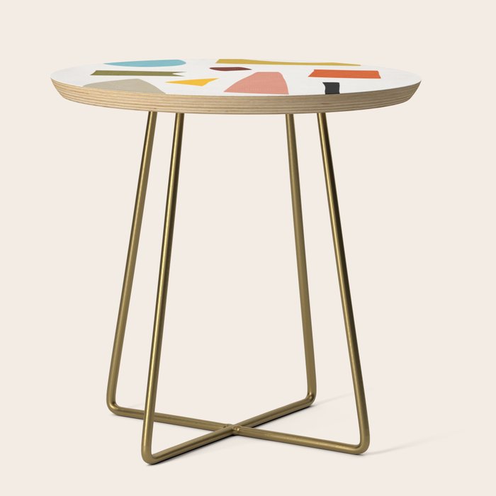 Colorful Rich Pastels Tones Cut-Outs Artwork 01 Side Table Gallery Image 1