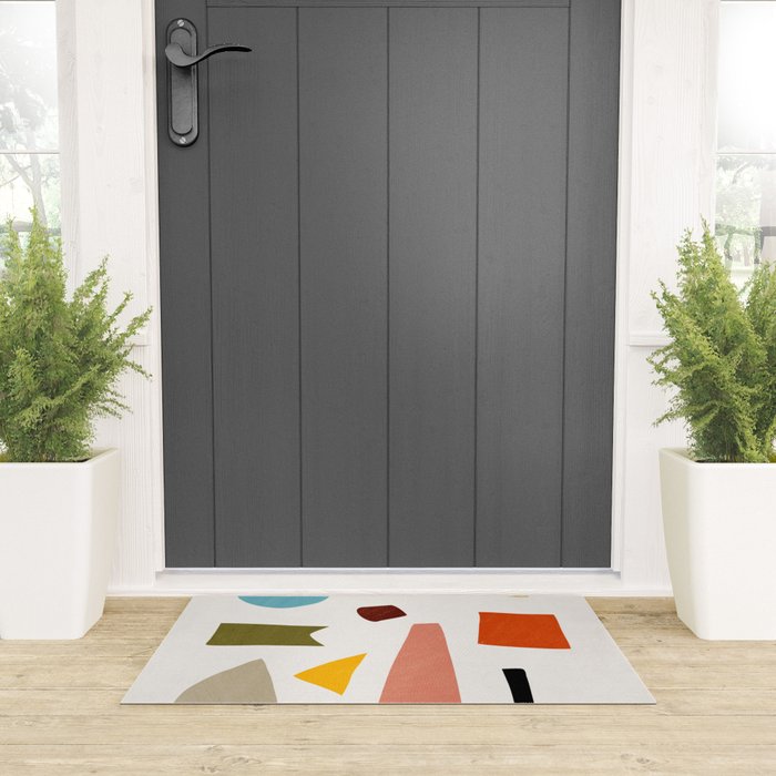 Colorful Rich Pastels Tones Cut-Outs Artwork 01 Welcome Mat Gallery Image 3