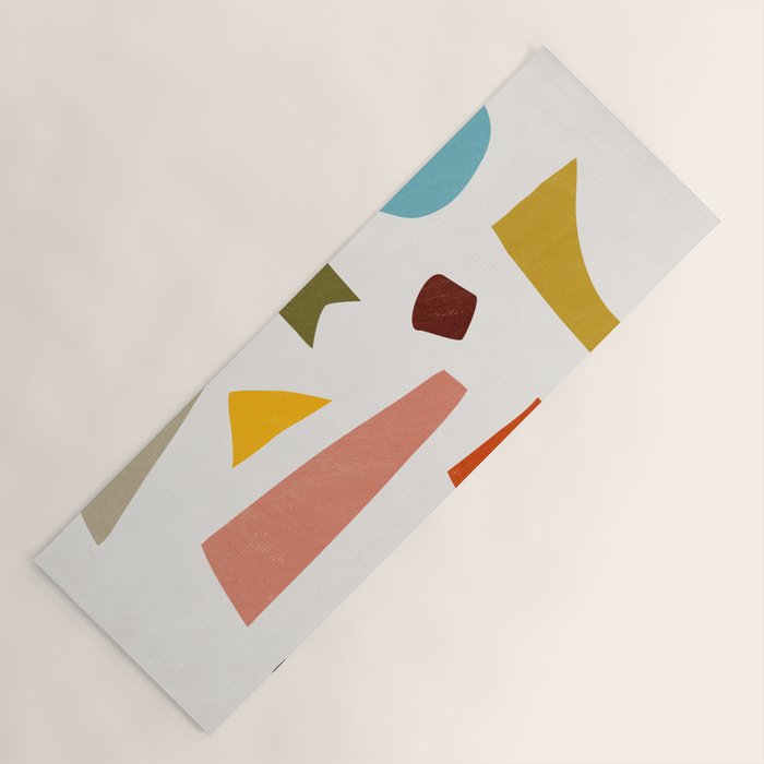 Colorful Rich Pastels Tones Cut-Outs Artwork 01 Yoga Mat Gallery Image 1