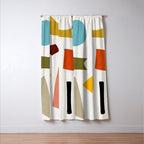 Colorful Rich Pastels Tones Cut-Outs Artwork 01 Window Curtain Gallery Image 3