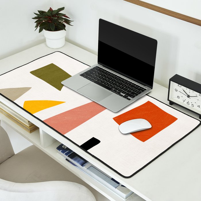 Colorful Rich Pastels Tones Cut-Outs Artwork 01 Desk Mat Gallery Image 2