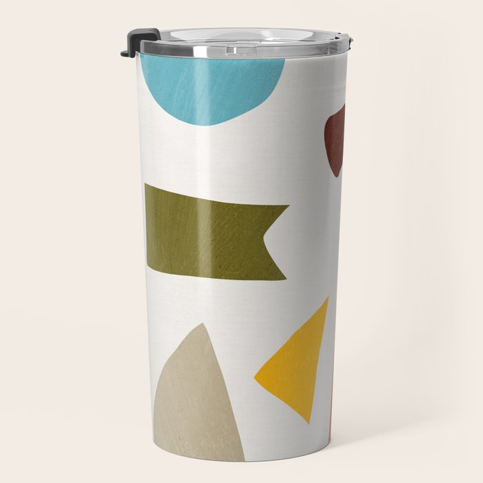 Colorful Rich Pastels Tones Cut-Outs Artwork 01 Travel Mug Gallery Image 3