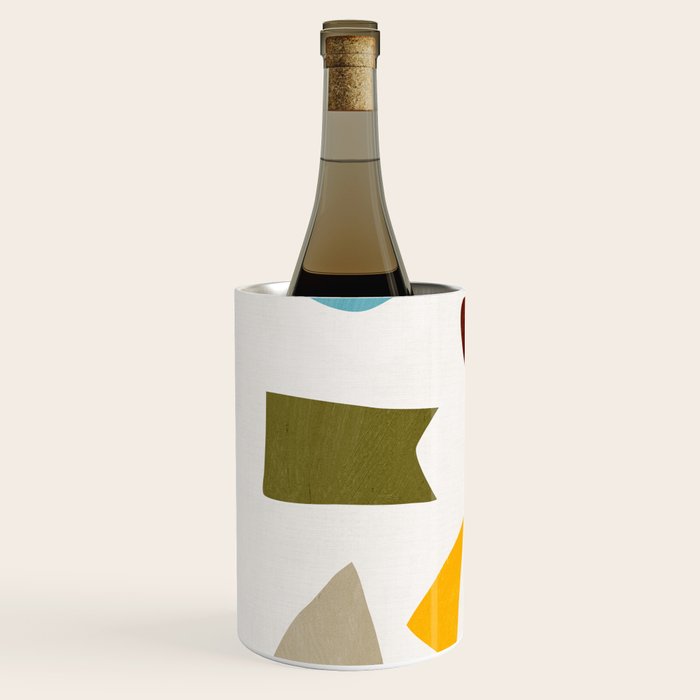 Colorful Rich Pastels Tones Cut-Outs Artwork 01 Wine Chiller Gallery Image 2