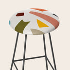 Colorful Rich Pastels Tones Cut-Outs Artwork 01 Stool Gallery Image 2