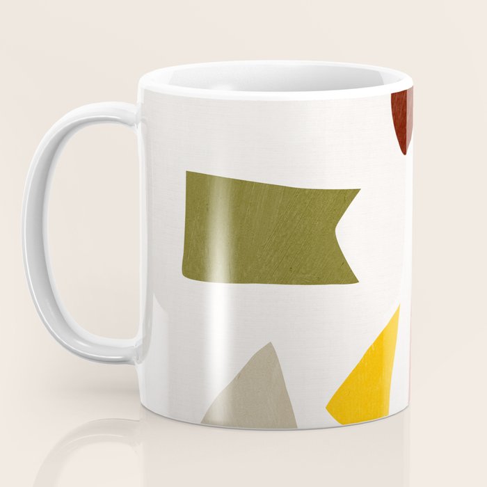 Colorful Rich Pastels Tones Cut-Outs Artwork 01 Coffee Mug Gallery Image 3