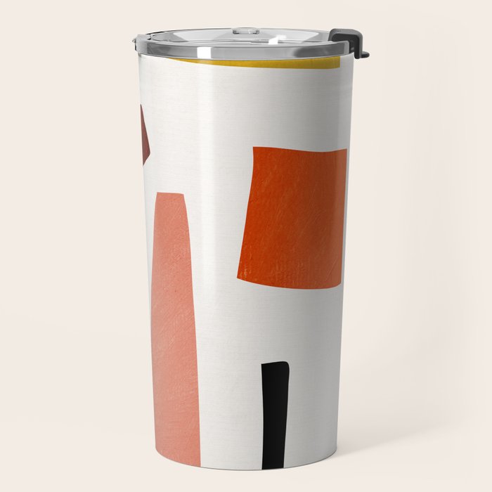 Colorful Rich Pastels Tones Cut-Outs Artwork 01 Travel Mug Gallery Image 2