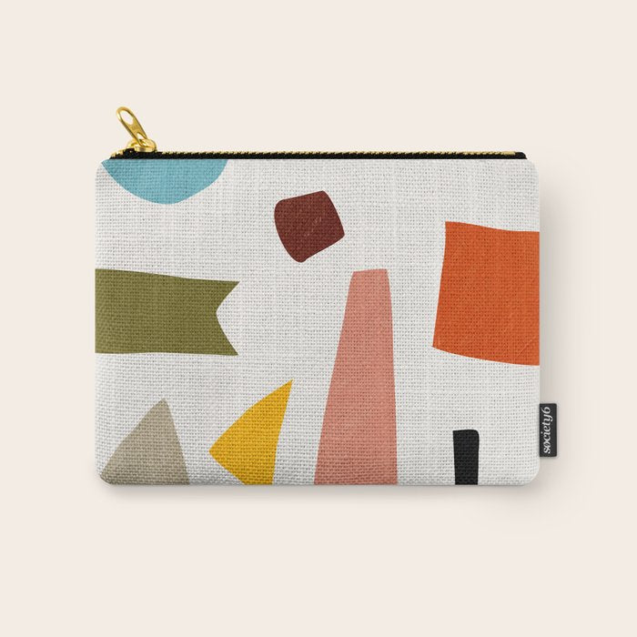 Colorful Rich Pastels Tones Cut-Outs Artwork 01 Carry All Pouch Gallery Image 1