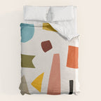 Colorful Rich Pastels Tones Cut-Outs Artwork 01 Duvet Cover Gallery Image 6
