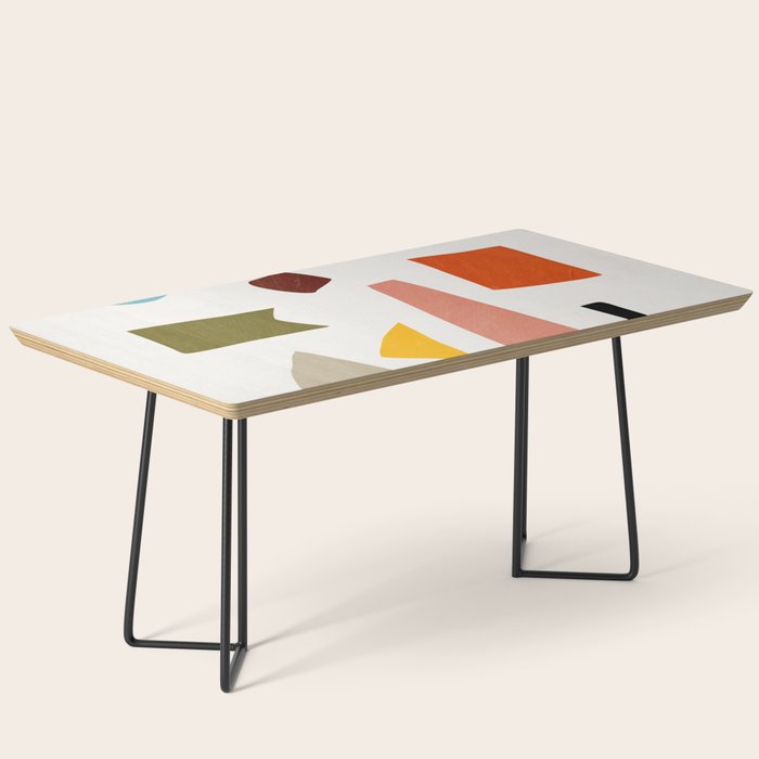 Colorful Rich Pastels Tones Cut-Outs Artwork 01 Coffee Table Gallery Image 1
