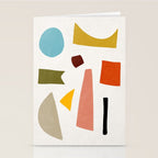 Colorful Rich Pastels Tones Cut-Outs Artwork 01 Stationery Card Gallery Image 2