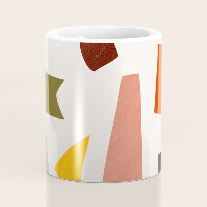 Colorful Rich Pastels Tones Cut-Outs Artwork 01 Coffee Mug Gallery Image 4