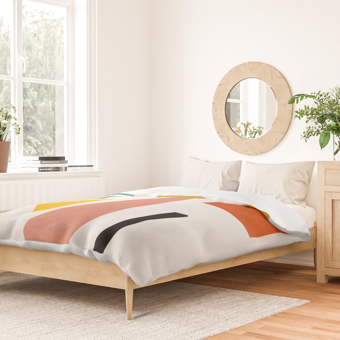 Colorful Rich Pastels Tones Cut-Outs Artwork 01 Duvet Cover Gallery Image 2