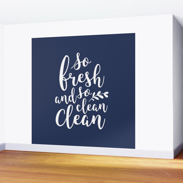 so fresh so clean clean (navy) Wall Mural Gallery Image 2