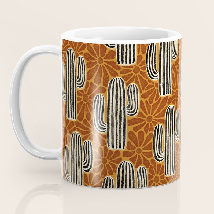 Sonora - Rust, gold, black and white Coffee Mug Gallery Image 3