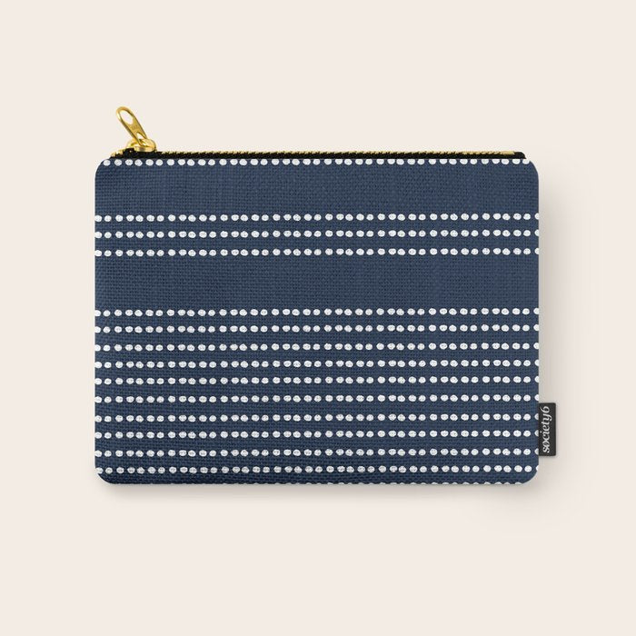 Spotted, African Pattern in Blue and White Carry All Pouch Gallery Image 1