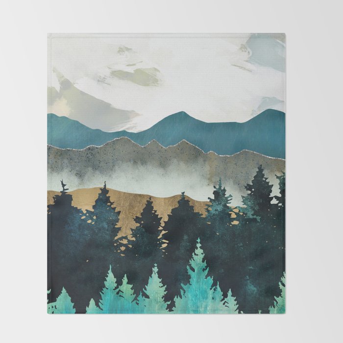 Forest Mist Throw Blanket Gallery Image 2