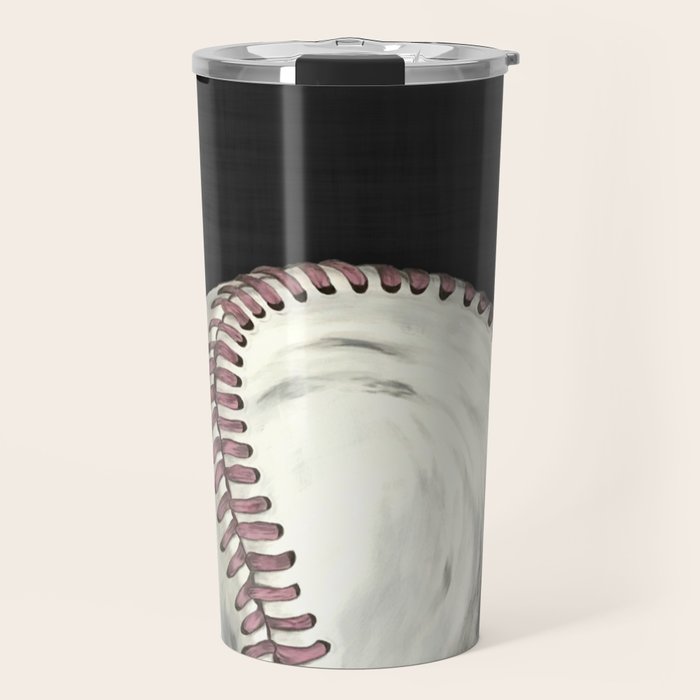 Vintage Baseball Art Travel Mug Gallery Image 1
