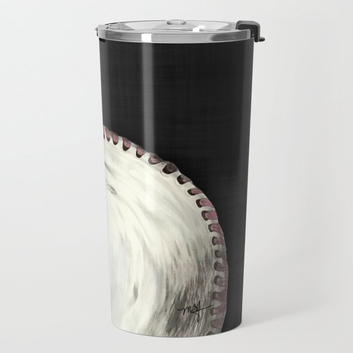 Vintage Baseball Art Travel Mug Gallery Image 2