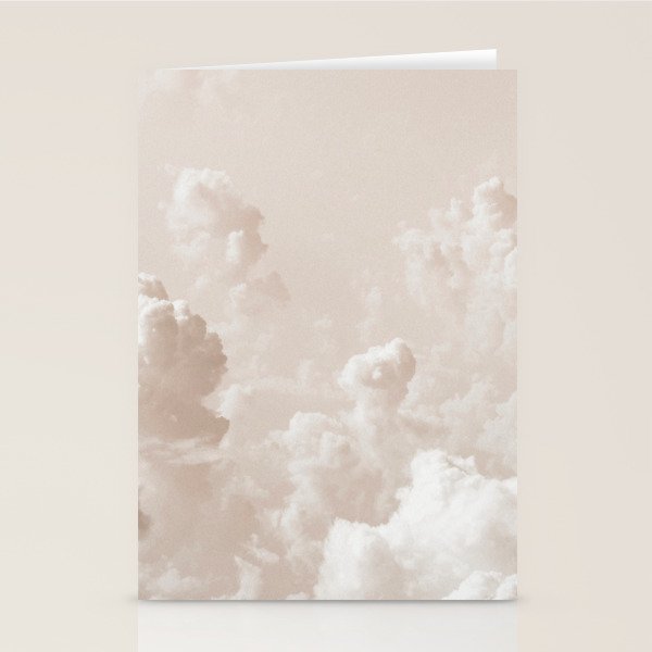 Light Academia Aesthetic white clouds Stationery Card Gallery Image 1