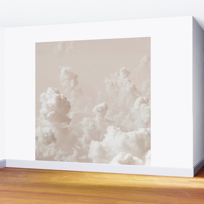 Light Academia Aesthetic white clouds Wall Mural Gallery Image 2