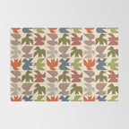 Midcentury Bird Grid Rug Gallery Image 2