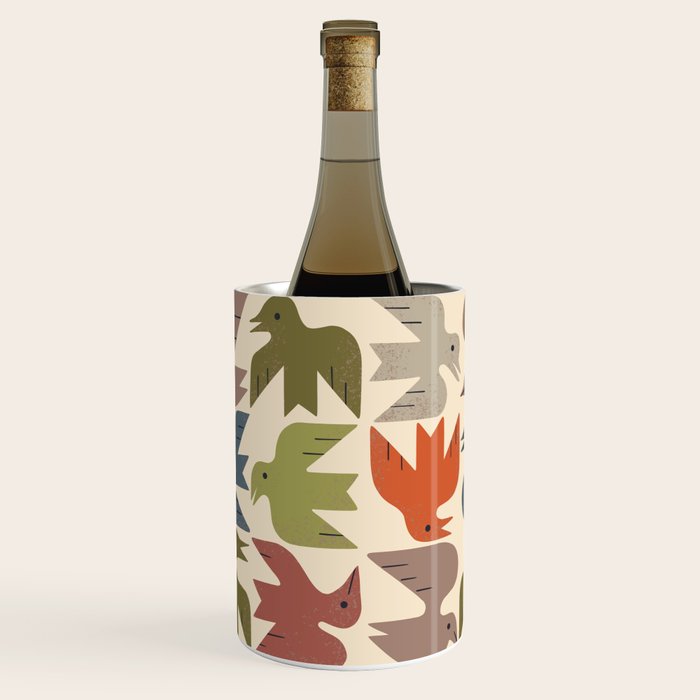 Midcentury Bird Grid Wine Chiller Gallery Image 3