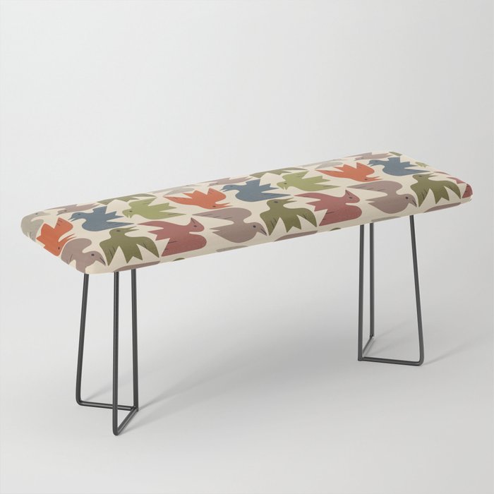 Midcentury Bird Grid Bench Gallery Image 1