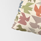 Midcentury Bird Grid Pillow Sham Gallery Image 4