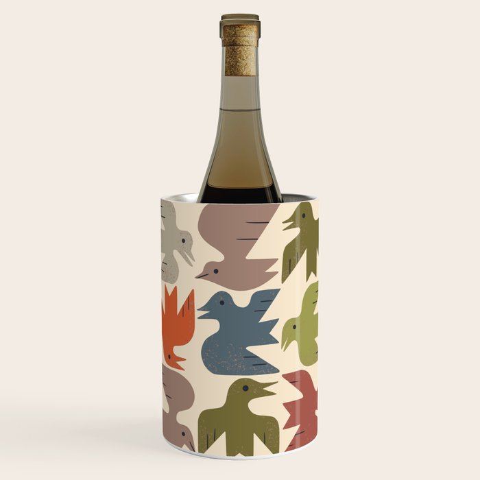 Midcentury Bird Grid Wine Chiller Gallery Image 1