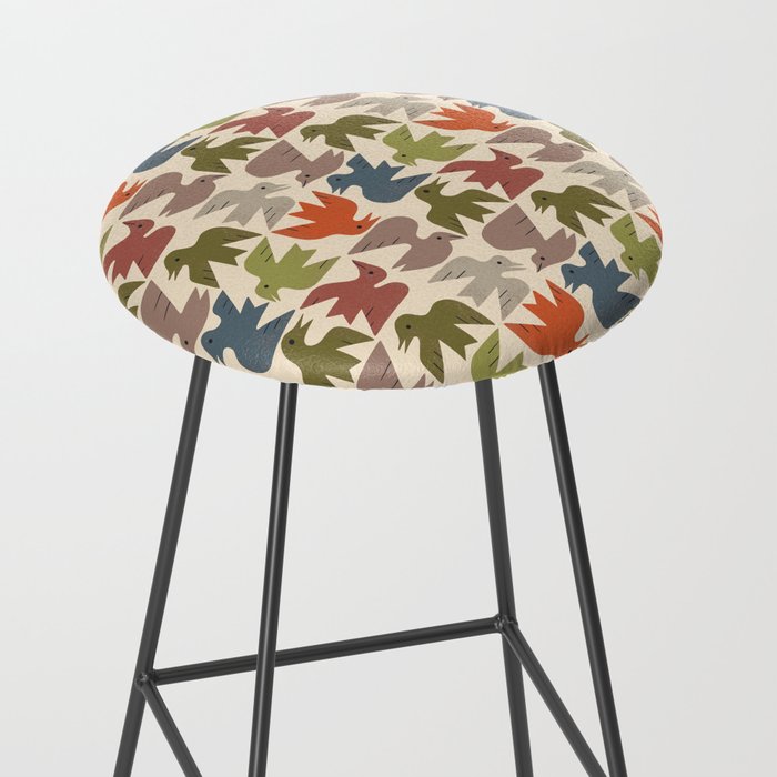 Midcentury Bird Grid Stool Gallery Image 2