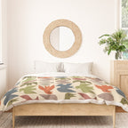 Midcentury Bird Grid Duvet Cover Gallery Image 3